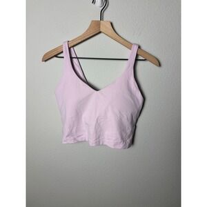 Lululemon Align Tank Top Meadowsweet Pink? Nulu Crop Bra W1DUDS Size 10